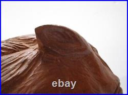 Large Wpa Style Wood Carving Large Big Horse Head Modernism Vintage Antique