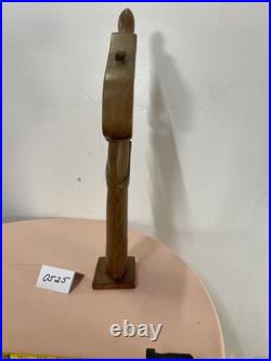 Large vintage hand carved abstract contemporary wood figural sculpture 20 Tall