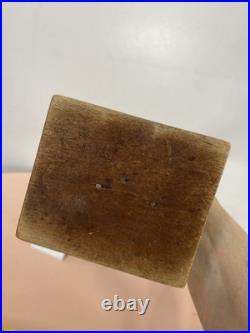 Large vintage hand carved abstract contemporary wood figural sculpture 20 Tall