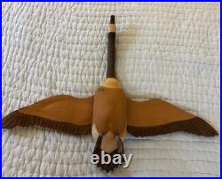 Life Size 25 Flying Wooden Canadian Goose Folk Art Vintage