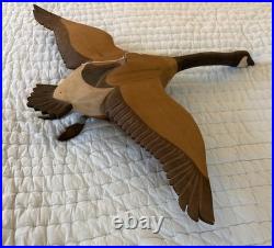 Life Size 25 Flying Wooden Canadian Goose Folk Art Vintage