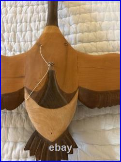 Life Size 25 Flying Wooden Canadian Goose Folk Art Vintage