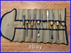 Lot Of 12 Vintage Swiss Made Wood Carving Tools Gouges Chisels