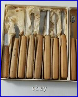 Lot Of 16 Vintage Henckels Wood Carving Chisels Made In Germany EXCELLENT