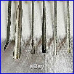 Lot Of 6 Vintage Wood Carving Tools. A Good Set. Good Makers. Uk Steel Boxwood