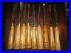 Lot Of 9 Vintage Buck Bros Brothers Wood Carving Chisels Woodcarving Tools
