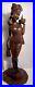 Lovely Large Vintage Asian Balinese Wood Carving Sculpture Woman 42 Inches Tall