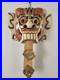 MASK Antique VTG Hand Carved Thai Ceremonial Wood Mask 14x10 Painted Asia Mask
