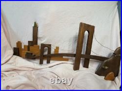 MCM Wood Vintage Maskateers Inc. 3-D Manhattan skyline 1961. Brooklyn Bridge