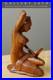 MID Century! Handcarved Wood Balinese Beauty Sculpture! Vtg Nude Statue 60s Girl