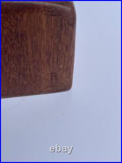 MID Century Sculpture Vintage Wood Carving Modernism Signed R 1960's Embrace