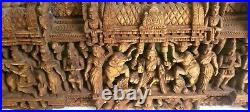 Magnificent Vintage Ceremonial Wall Panel Sculpture hand carved wood Bali Art
