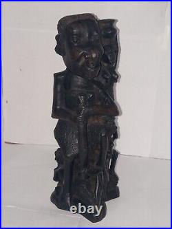 Makonde Tree of Life Mozambique Carved Wood Sculpture Vintage