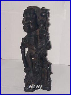 Makonde Tree of Life Mozambique Carved Wood Sculpture Vintage