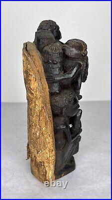 Makonde Tree of Life Mozambique Carved Wood Sculpture Vintage