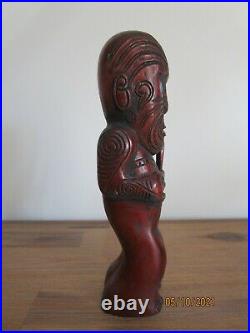 Maori Teko Teko Tiki Vintage Small Wood Carving Rare (Not Resin)