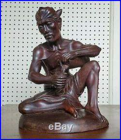 Master Bali Wood Sculpture Balinese Indonesia carving carved vintage mid century