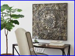 Metal Wall Art Home Decor Medallion Entryway Living Iron Embossed Lightweight S