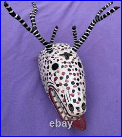 Mexican Folk Art Vintage Spotted Deer Mask From All Souls Ceremonial Dance