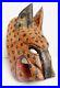 Mexico Africa Jaguar Mask Figure Wood Carving Animal Sculpture Art VINTAGE