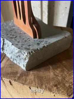 Mid Century Brutalist Stone & Wood Sculpture Abstract Vintage Modernist Art Mid Century Brutalist Stone & Wood Sculpture Abstract Vintage Modernist Art