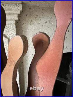 Mid Century Brutalist Stone & Wood Sculpture Abstract Vintage Modernist Art