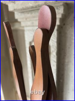 Mid Century Brutalist Stone & Wood Sculpture Abstract Vintage Modernist Art