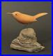 Mid Century Folk Art Carved Wood Bird Sculpture on Driftwood Vintage Figure 8