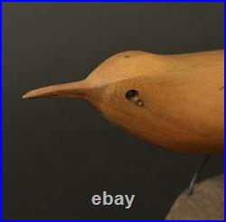 Mid Century Folk Art Carved Wood Bird Sculpture on Driftwood Vintage Figure 8