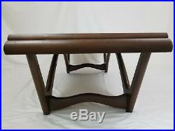 Mid-Century Modern coffee table sculptural walnut wood retro Vintage