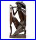 Mid-Century Vintage Balinese Hand-Carved Wood Villager Sculpture Artisan 12 in