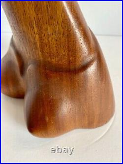 Mid Century Wood Sculpture Woman Bust Lepanto Crafts Vintage Phallic Shape READ