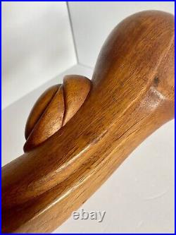 Mid Century Wood Sculpture Woman Bust Lepanto Crafts Vintage Phallic Shape READ