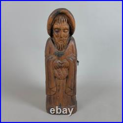 Monaco Frate Bottle Holder Carved Wood Sculpture Vintage Collection 1960s Monaco Frate Bottle Holder Carved Wood Sculpture Vintage Collection 1960s