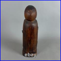 Monaco Frate Bottle Holder Carved Wood Sculpture Vintage Collection 1960s