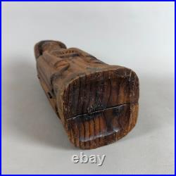 Monaco Frate Bottle Holder Carved Wood Sculpture Vintage Collection 1960s