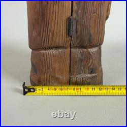 Monaco Frate Bottle Holder Carved Wood Sculpture Vintage Collection 1960s