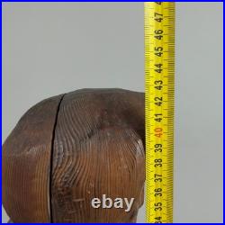 Monaco Frate Bottle Holder Carved Wood Sculpture Vintage Collection 1960s