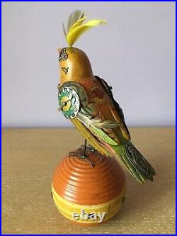 Mullanium Jim Tori Mullan Steampunk Sculpture Bird on Bocce Ball Assemblage