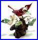 Norman Brumm Enamel on Copper Cardinal & Dogwood Large Sculpture Burl Wood VTG