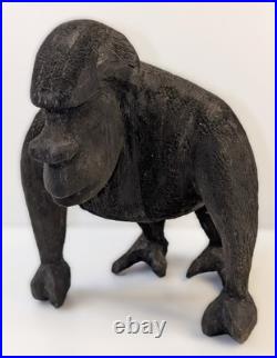 OOAK Hand-Carved Wooden Gorilla Sculpture Signed Vintage 1972 10 Tall OOAK Hand-Carved Wooden Gorilla Sculpture Signed Vintage 1972 10 Tall