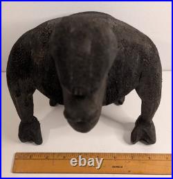 OOAK Hand-Carved Wooden Gorilla Sculpture Signed Vintage 1972 10 Tall