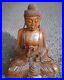 Old Vintage Buddha Sculpture Hand carved wood carving Statue, LARGE