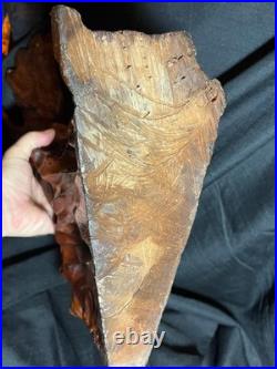 Old Vintage Hand Carved Art Sculpture Wood Carving Eagle Bird Wooden Statue