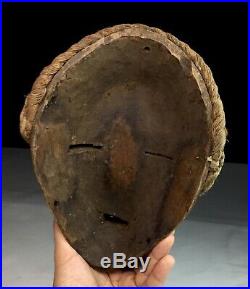 Old Vtg African Tribal Art Dan Mask Carving Wood Liberia Africa