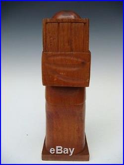 Old vintage Mexican wood carving sculpture figure by ARIAS 11 3/4 tall