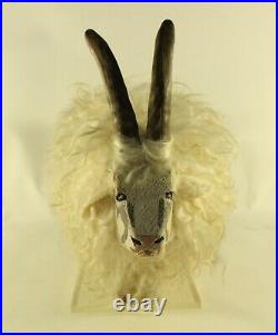 Original Folk Art Sheep Sculpture Mid Century Modern Vintage