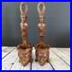 PAIR Vintage Wood Sculpture Hand Carved Ceremonial Offering Bowls Philippines