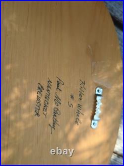 Pair Vintage Nantucket Paul McCarthy Whale Carving Plaque Wood Signed Maritime Pair Vintage Nantucket Paul McCarthy Whale Carving Plaque Wood Signed Maritime