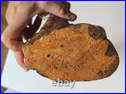 Pair Vintage Natural Wood Sculptures Cypress Knee Burl Look Rustic Cabin Decor